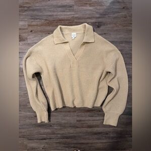 Freshman Cream V-Neck Sweater